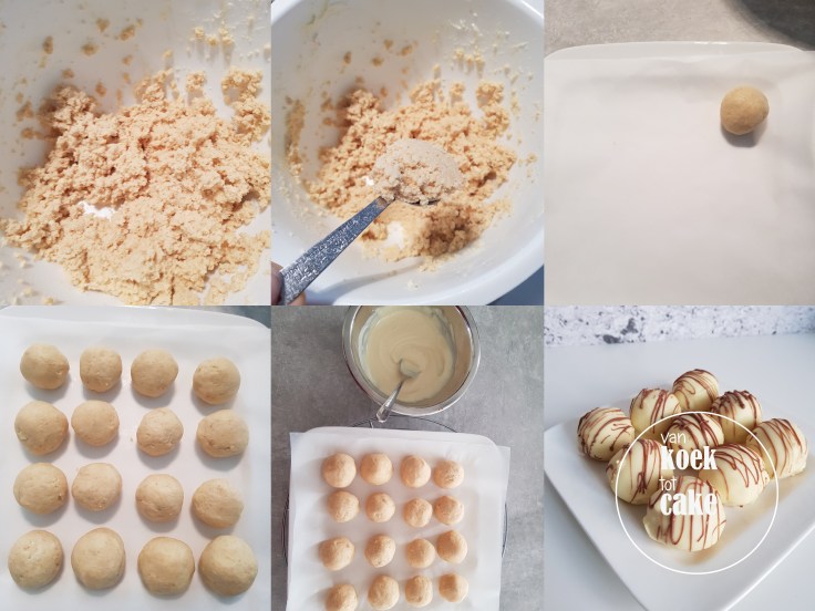 cake bonbons met witte chocolade