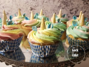 recept van koek tot cake unicorn vanille cupcakes