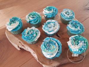 babyshower kraamfeest babyborrel cupcakes blauw jongen
