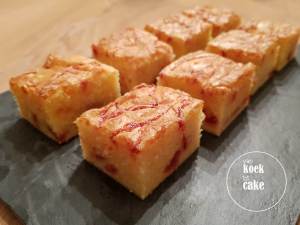 Recept blondies met aardbei