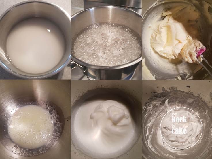 recept italiaanse meringue botercrème met kookschuim