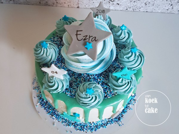 Taart babyshower kraamfeest babyborrel jongen - van koek tot cake Middelburg