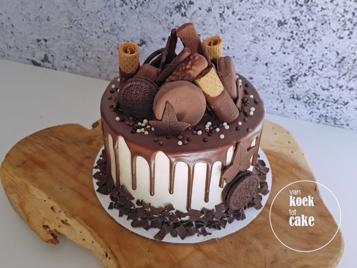 Chocoladetaart met chocoladerepen en nog meer chocolade - van koek tot cake Middelburg
