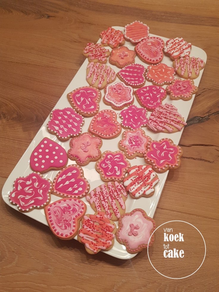 recept hartjes koekjes Valentijn met icing - van koek tot cake