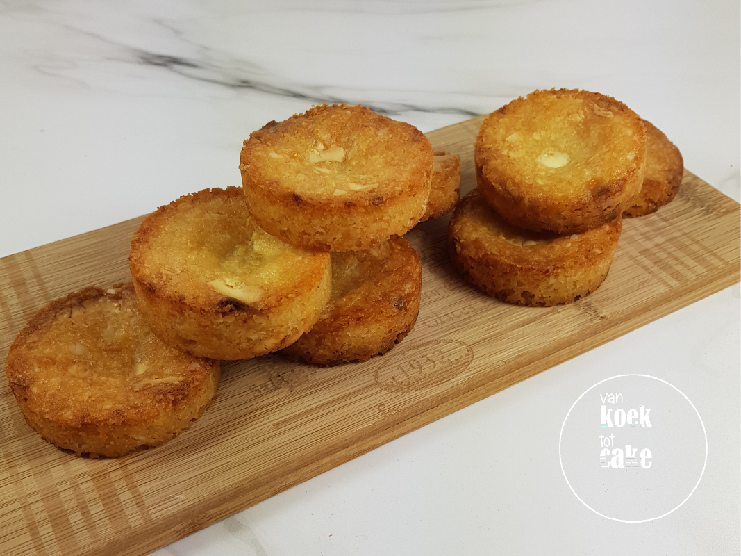 Recept koekjes witte chocolade macadamia | van koek tot cake | Bestellen Brownies, blondies en bars Breda Brabant