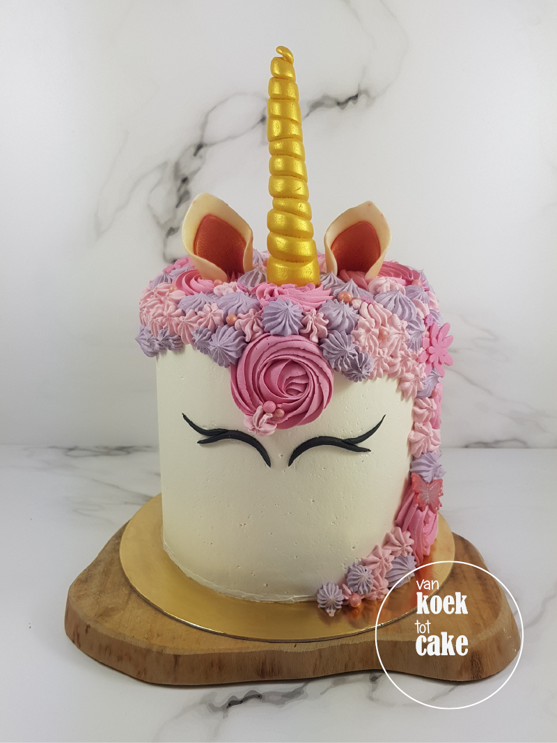 Unicorn verjaardagstaart - van koek tot cake - taart bestellen Vlissingen Middelburg Oost-Souburg
