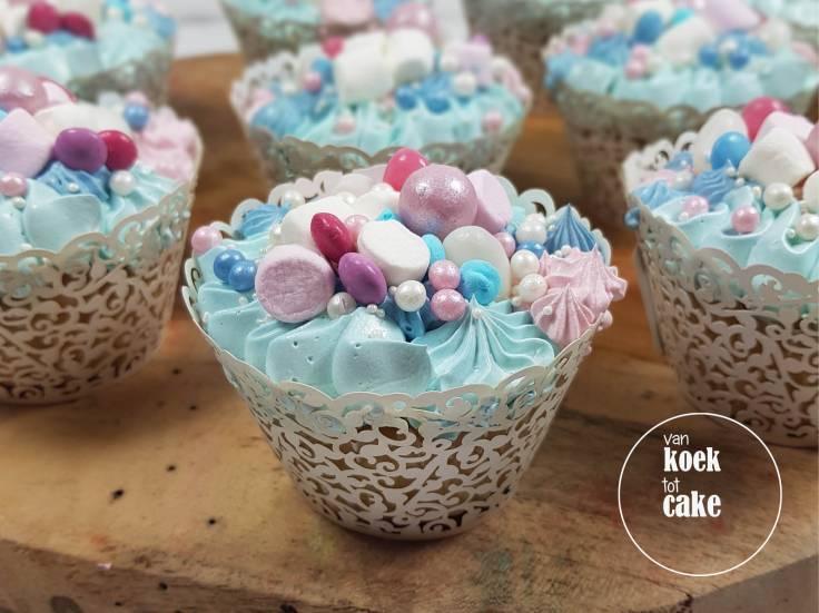 Gender reveal party cupcakes en taart | Bestellen Vlissingen Middelburg Oost-Souburg