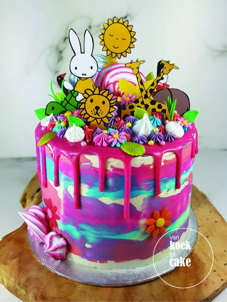 Nijntje verjaardagstaart dripcake | taart bestellen Vlissingen Middelburg Oost-Souburg | Zeeland - Walcheren