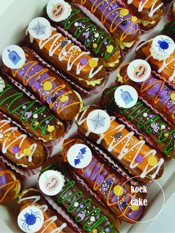 Halloween gebak, taart en eclairs | Zeeland, Walcheren, Middelburg Oost-Souburg Vlissingen | Bestellen van koek tot cake