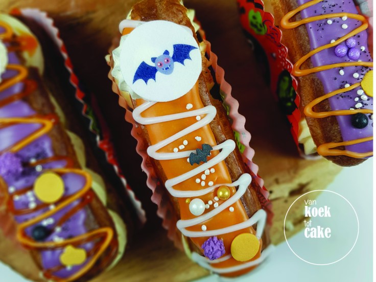 Halloween gebak, taart en eclairs | Zeeland, Walcheren, Middelburg Oost-Souburg Vlissingen | Bestellen van koek tot cake