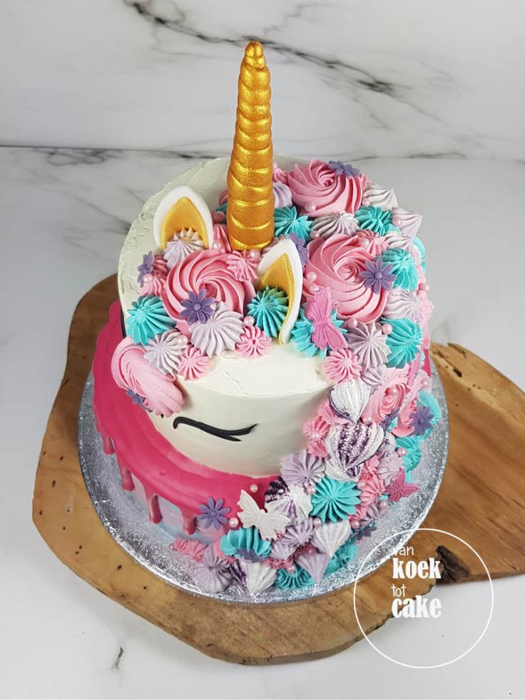 Unicorn drip cake en cupcakes roze paar - Bestellen Vlissingen Middelburg Oost-Souburg Zeeland