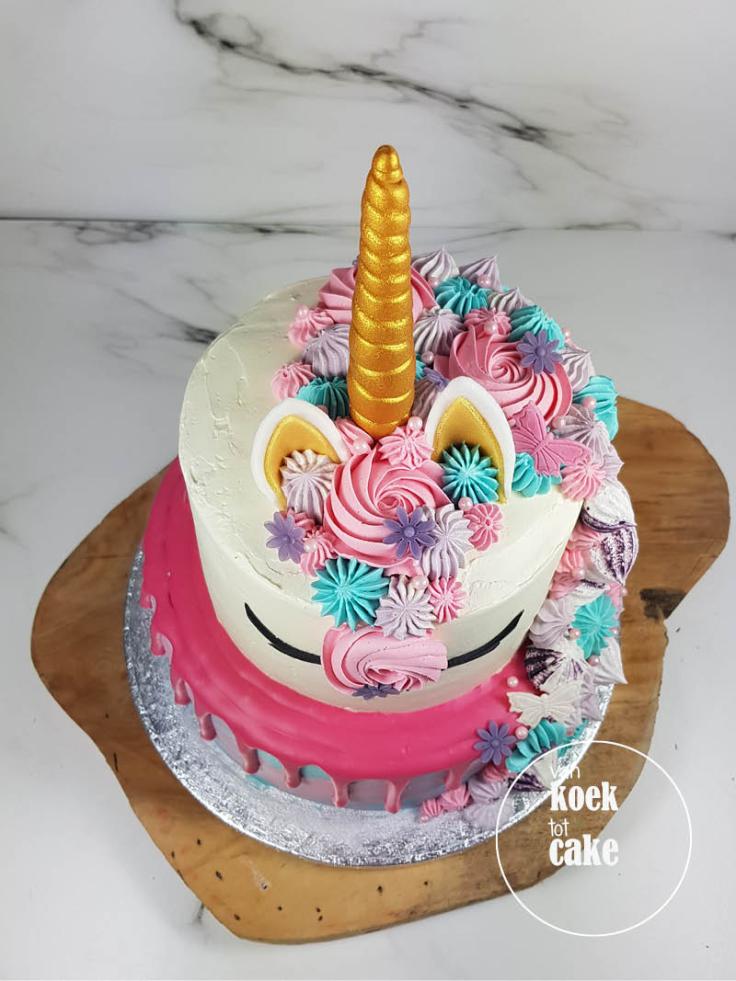 Unicorn drip cake en cupcakes roze paar - Bestellen Vlissingen Middelburg Oost-Souburg Zeeland