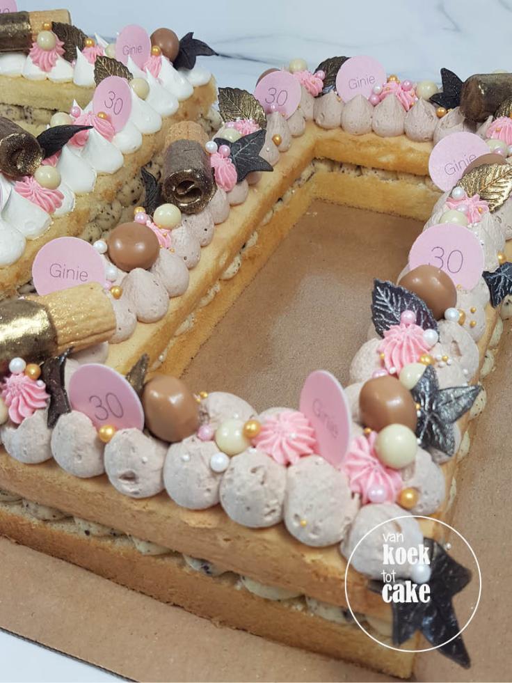 Cijfertaart 30 verjaardag - bestellen Vlissingen Middelburg Oost-souburg