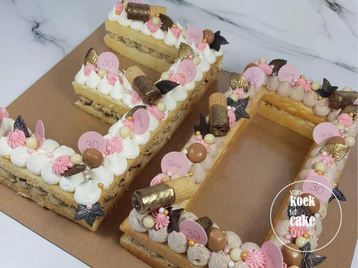 Cijfertaart 30 verjaardag - bestellen Vlissingen Middelburg Oost-souburg