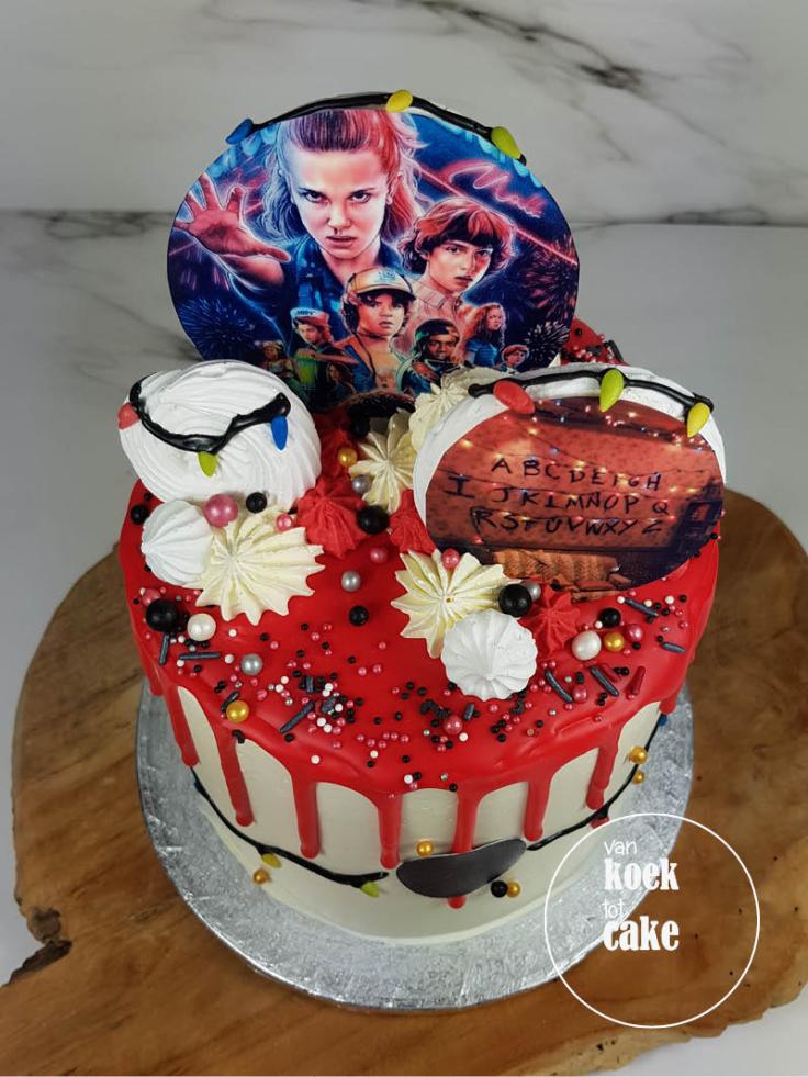 stranger things verjaardagstaart dripcake - bestellen Zeeland Vlissingen Middelburg Oost-Souburg (1)
